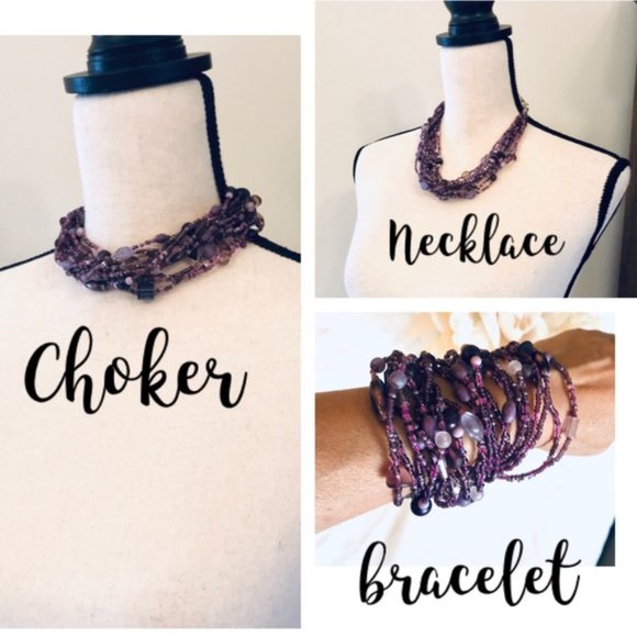 BoHo Convertible Handmade Beaded Necklace/Bracelet - Picture 3 of 6